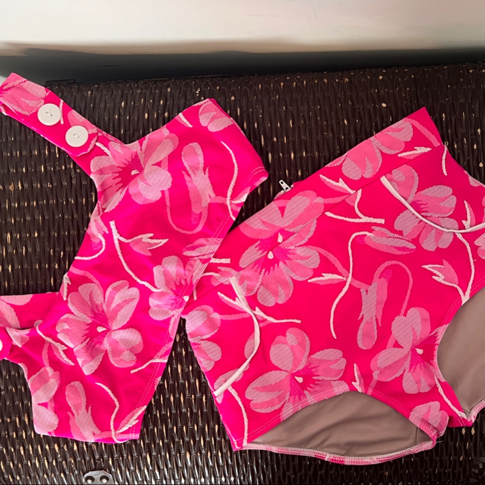 Free People Pink Floral Bikini Set